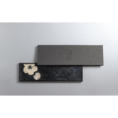 ふるさと納税 恩納村 つづるガラスアート　ゆうなの花-SUMI-「長皿」　吉田 栄美子 |  | 01