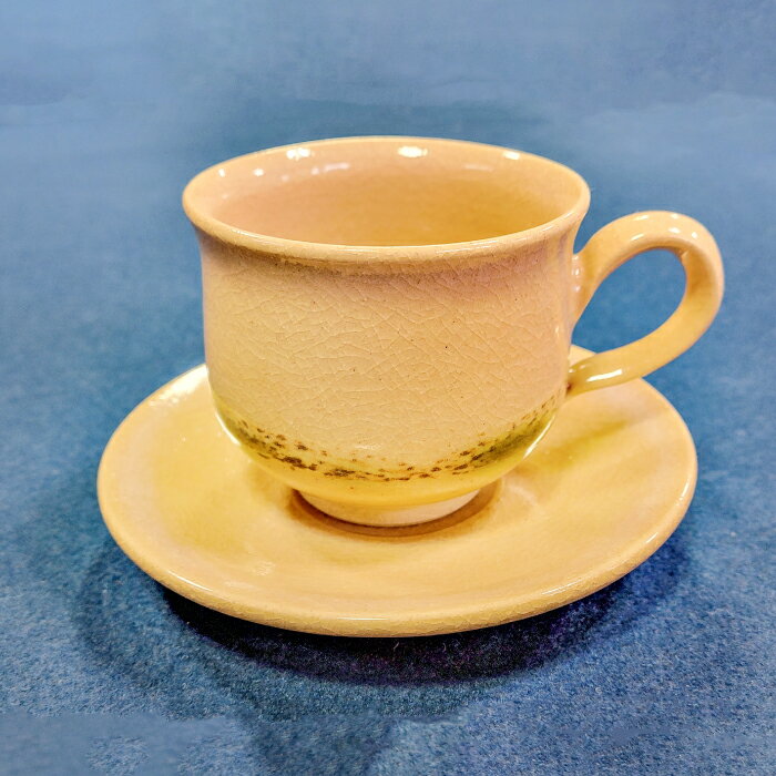 【ふるさと納税】 雪舟焼 コーヒーカップ ソーサー 雲模様グリーン 和陶器 陶器 カップ 受皿 セット 雪舟焼 コップ ギフト プレゼント 贈答 贈り物