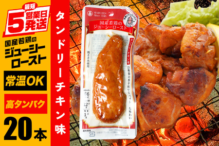サラダチキン バー タンドリーチキン 20本 常温 ささみ タンパク質 高たんぱく 低脂質 プロテインバー ダイエット 筋肉 丸善 国産 朝食 間食 国産若鶏のジューシーロースト 甘くない 笠間市 茨城県 いばらき CZ-014