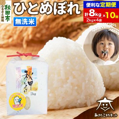 ふるさと納税 秋田市 《定期便10ヶ月》秋田市産ひとめぼれ 8kg|15_akn-ee0810m