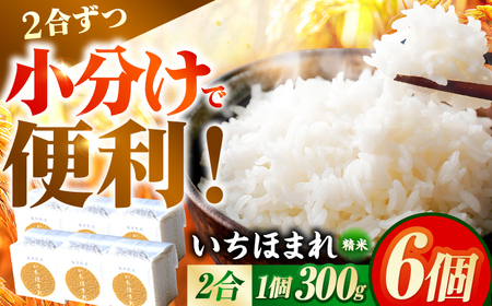 【300g×6個】福井県産 いちほまれ 300g×6個 2合 真空パック 小分け  / 白米 国産米 福井県 ブランド米 保存しやすい 小浜市 / シマダ農園 [BFAV011]