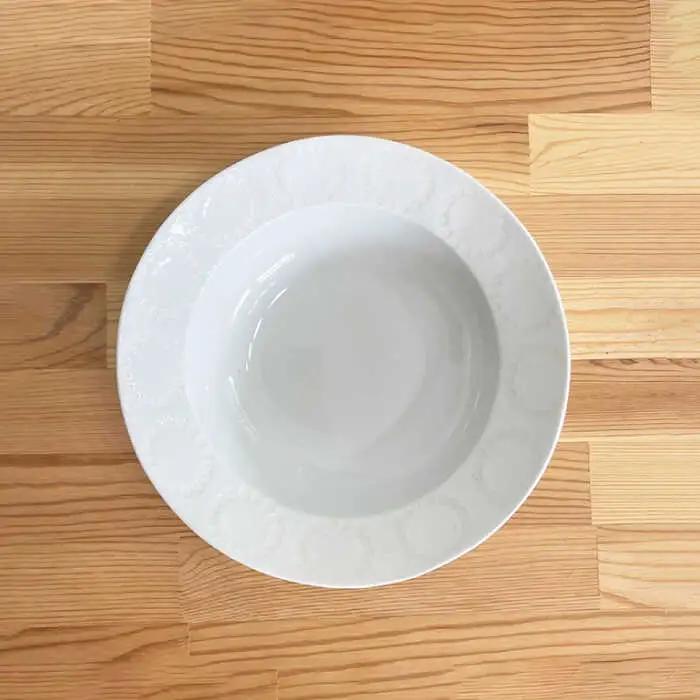 【波佐見焼】サークルリング ボウル 大・中 ホワイト 4点セット 食器 皿 【陶芸ゆたか】 [VA108]  波佐見焼