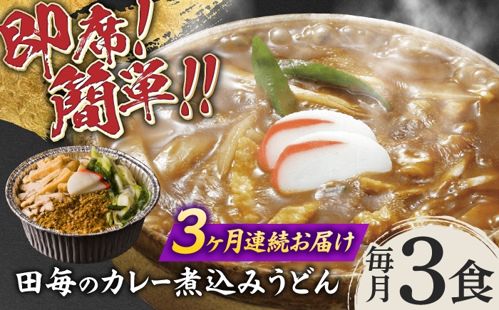 
                  【3回定期便】うどん 岐阜の味 田毎のカレー煮込みうどんセット 即席 カンタン 麺 うどん カレーうどん  カレー カレーライス 煮込みうどん 冷凍 定期便 スパイス 具材付き 簡単調理 時短 鍋不要 水不要 老舗の味 名店 グルメ お取り寄せ ギフト プレゼント 贈り物 贈答 お返し 内祝い お祝い おすすめ 人気 岐阜市 / ラボレムス [ANFP006]
                