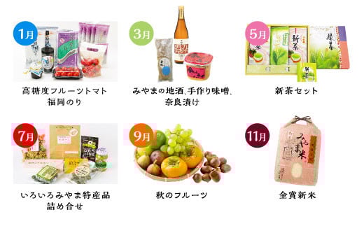 隔月届く みやまの逸品コース 計6回