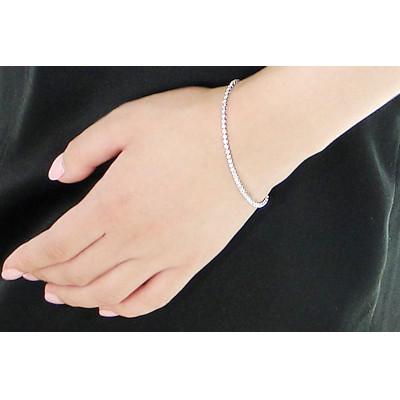 ふるさと納税 昭和町 【1.0ct】pt900ダイヤモンド テニス ブレスレット 17cm |  | 03