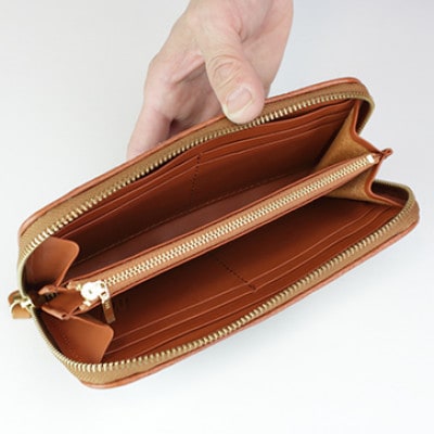 【ハラコ 長財布】ホルスタイン 財布 本革 ラウンドファスナー ロングウォレット【aw−15nch】【1295346】