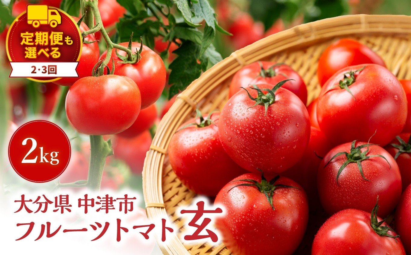 
                  フルーツトマト 「玄」 2kg 選べる 発送回数 1回 / 2回 / 3回 | フルティカ ミディトマト ミニトマト ぷちとまと プチトマト トマト 国産 野菜 やさい 大分県 中津市
                