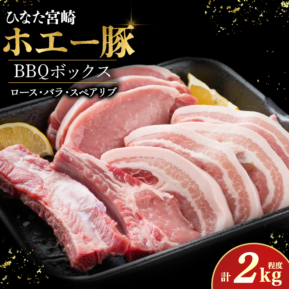 【F071】ひなた宮崎ホエー豚BBQボックス　計2kg程度