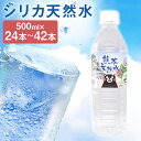 【ふるさと納税】シリカ天然水 500ml 24本/42本 選べる本数 シリカ水 飲料水 ミネラルウォーター 水 軟水 鉱水 ペットボトル 熊本県 送料無料