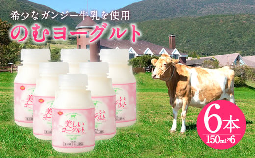 
希少なガンジー牛乳使用 のむヨーグルト 150ml×6本 計900ml
