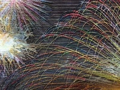 熊野市大花火木彫板画(B)