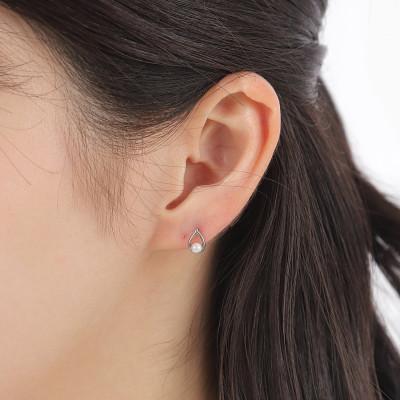 ふるさと納税 伊勢市 プラチナあこや本真珠ピアス　しずく　1785 |  | 03