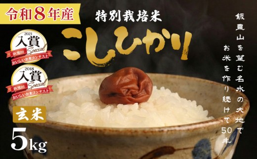【2026年11月発送】 令和8年産 特別栽培米コシヒカリ 5kg 玄米 先行予約 新潟 減農薬 特栽米 新潟県産 コシヒカリ 新潟米 新発田産 米 させ農園 新潟県 新発田市 sase004_202611