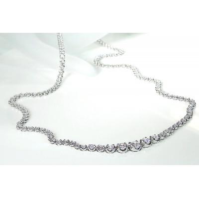 ふるさと納税 昭和町 pt900 豪華【5.0ct】全周 ダイヤモンド テニスネックレス |  | 01