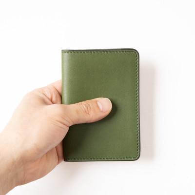 ふるさと納税 尼崎市 [たつの市産牛革]染料染めオイルレザーの免許証ケース(グリーン)　HEDGE |  | 02