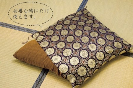 【便利で手軽な格式高い、仏前 座布団カバー】仏前 座布団カバー　新菊 八端判