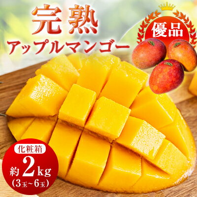 【ふるさと納税】【2026年6月中旬から順次発送・優品】完熟アップルマンゴー約2kg(3玉～6玉)【配送不可地域：離島】【1390905】