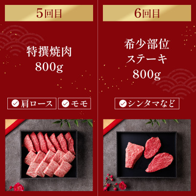【毎月定期便】和牛セレブの神戸牛 定期便「ファーストクラス」全6回【配送不可地域：離島】【4058605】