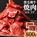 【ふるさと納税】焼肉用 モモ・ウデ 合計800g 黒毛和牛 カット済み お肉 和牛 焼き肉 キャンプ バーベキュー 熊本県産 九州産 国産 冷凍 送料無料