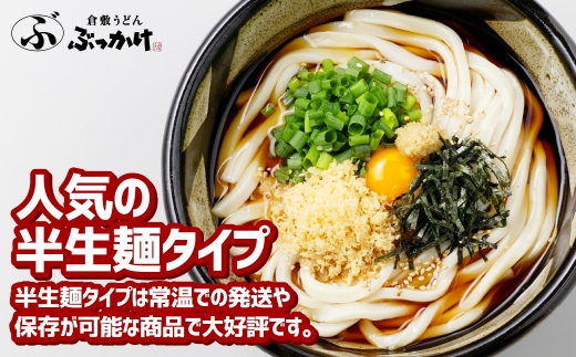 【12ヶ月定期便】『倉敷うどん ぶっかけ』ファミリーセット(半生) 9人前×12回 うどん 麺類 麺 半生 半生麺 ぶっかけうどん タレ つゆ 岡山県 倉敷市