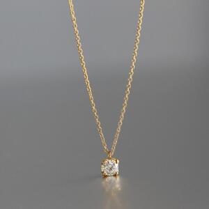 サステナブルなジュエリーを ラボグロウンダイヤモンド K18 ネックレス 0.2ct 4点留め　LAB-K18-005