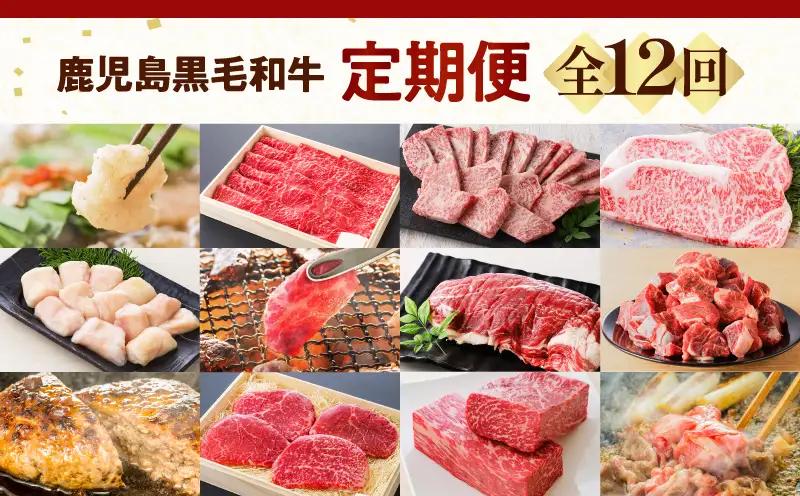 【全12回】鹿児島黒毛和牛定期便 K130-T01 肉 牛肉 冷凍