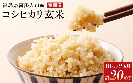 【令和8年産先行予約！】特別栽培米コシヒカリ　玄米　10kg(5kg×2袋)　2か月定期便(計20kg)　[米・食味分析鑑定コンクール国際大会 特別優秀賞受賞]　【07208-0993】