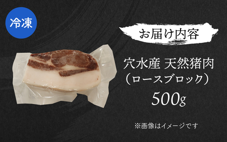 穴水町産天然 猪肉(ブロック)500g