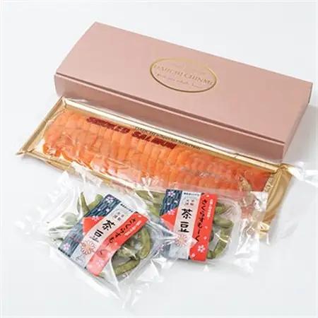 スモークサーモン＆燻製茶豆 セット　計460g_惣菜・加工品 燻製（スモーク）    魚介・海産物   _【配送不可地域：離島】【1303992】