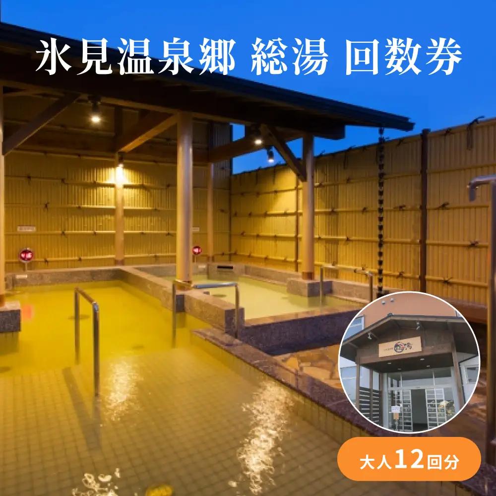 氷見温泉郷 総湯 回数券（大人12回分） 富山県 氷見市 温泉 お湯 回数券