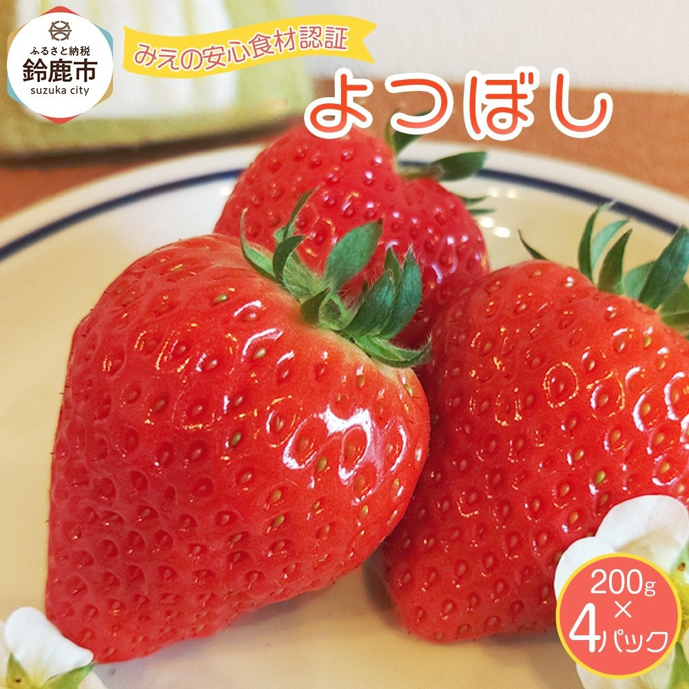 【先行予約】2026年1月　よつぼし いちご　200g×4