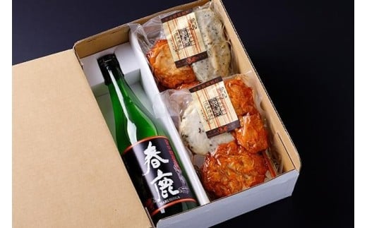 選べる！奈良の地酒とさつま揚げのセット「倭蔵」（春鹿）かまぼこ さつまあげ ギフト 練り物 すり身 つまみ 詰合せ 惣菜 天ぷら アテ 一品 魚万商店 奈良県 奈良市 なら 14-045