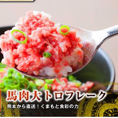 ふるさと納税 高森町 【国産馬刺し】熊本直送　上霜降り(トロ)100g+フレーク100gセット(高森町) |  | 01