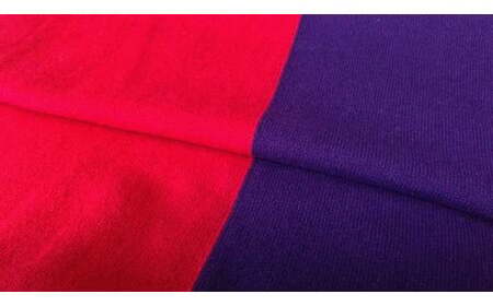 ストール バイカラーストール ( パープル×レッド ) カシミヤ100％ レディース | ニット カシミヤ マフラー おしゃれ シンプル プレゼントギフト 母の日 新潟県 五泉市 株式会社川島