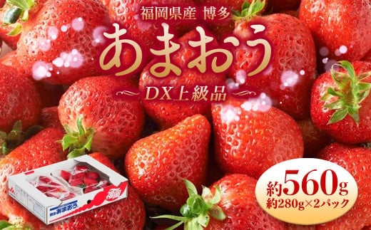 
										
										福岡県産 博多あまおう DX上級品 約560g(約280g×2パック入り)イチゴ 苺 【2024年12月上旬~2025年1月上旬発送予定】
									