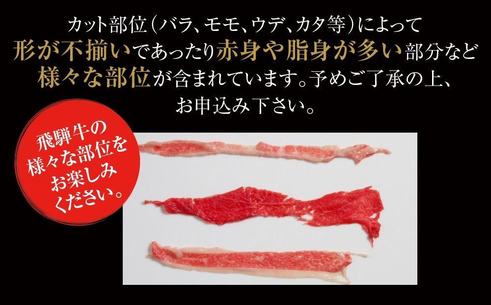 【定期便】全6回 飛騨牛 切り落とし | 訳あり 肉 お肉 切り落とし 薄切り すき焼き すきやき 黒毛和牛 和牛 牛肉  飛騨高山ミート MZ111