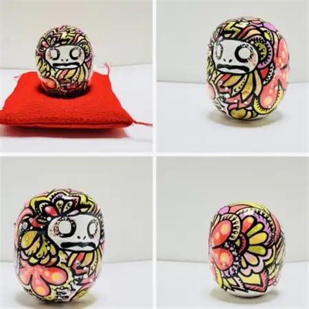 世界にひとつだけの手づくりだるま(縦約5cm×横約4cm)【1676717】
