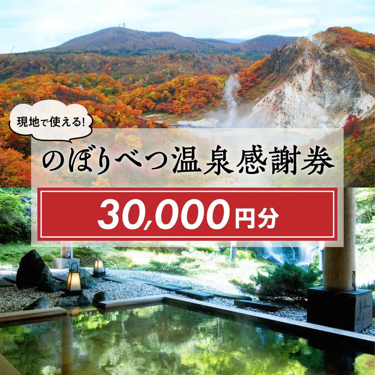 のぼりべつ温泉感謝券30,000円分 【ic-0417】