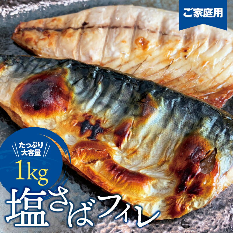 【ふるさと納税】 【ご家庭用】大容量！塩さばフィレ 1kg さば サバ 鯖 フィレ 切り身 切身 魚 海鮮 焼き魚 おかず