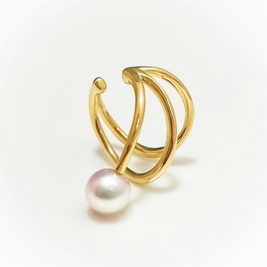 K18YG　アコヤ真珠　パール　イヤーカフ　N68　K05042-H