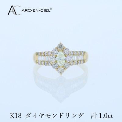 ふるさと納税 泉佐野市 アルカンシェル K18ダイヤリング 計1.0ct【鑑別書付き】サイズ『16号』 J059