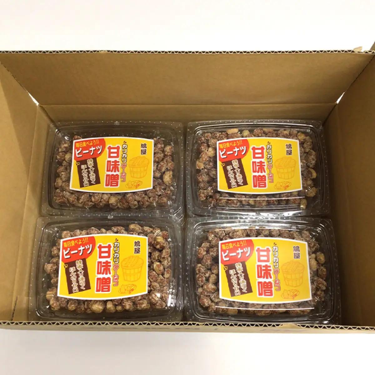 ピーナッツ カリカリぴーなつ 甘味噌 180g×12個 | ピーナッツ ピーナツ 落花生  鳩屋