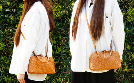 しっとり柔らかな高級天然馬革 編み込み お財布機能ポシェット  静岡県 牧之原市 REVOLLA