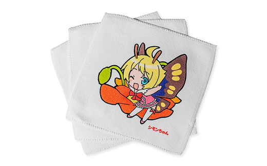 シモンちゃんミニハンカチ3枚セット(昇華転写プリント)【下妻市 ハンカチ ミニハンカチ プレゼント シモンちゃん イメージキャラクター】
