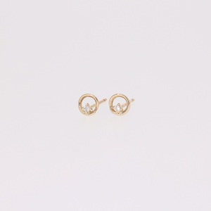 AQ-289　LB-57　KeriA K10　ラボグロウン　ダイヤモンド　ピアス　アクセサリー　ジュエリー　プレゼント　　スタッド　シンプル　サークル