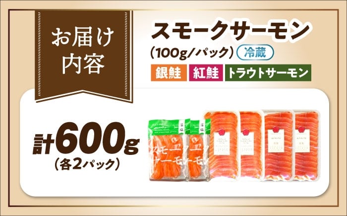 スモークサーモン サーモン 鮭 さけ しゃけ 食べ比べ セット 魚介 海鮮 魚 銀鮭 紅鮭 トラウトサーモン 人気 おすすめ