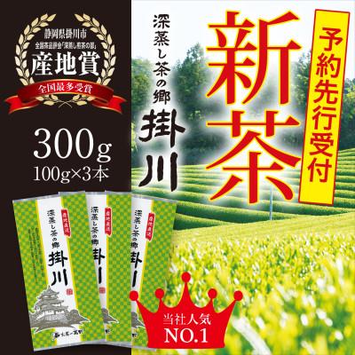ふるさと納税 掛川市 <2026年新茶・先行受付>掛川茶「深蒸し茶の郷 掛川」100g×3本セット　5月上旬発送予定
