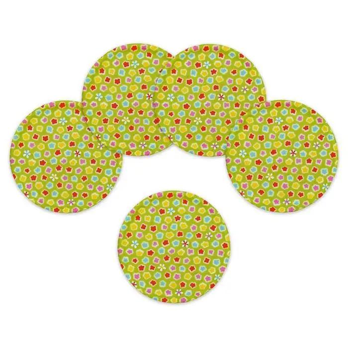 タツクラフト 友禅和紙コースター 5枚セット 桜 金平糖 緑 【Tk344】