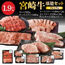 【ふるさと納税】宮崎牛 計 1.9kg 牛肉 プレミアム 堪能 セット 小分け カルビ 特上カルビ ローススライス ロースステーキ ヒレステーキ 焼肉 しゃぶしゃぶ すき焼き ステーキ 宮崎県 延岡市 お取り寄せ お取り寄せグルメ 肉 ごはんのおとも 冷凍 送料無料