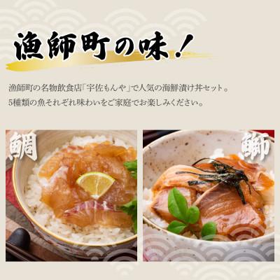 ふるさと納税 土佐市 【毎月定期便】訳あり土佐の海鮮漬け丼(5種×各1袋)セット全3回 |  | 01